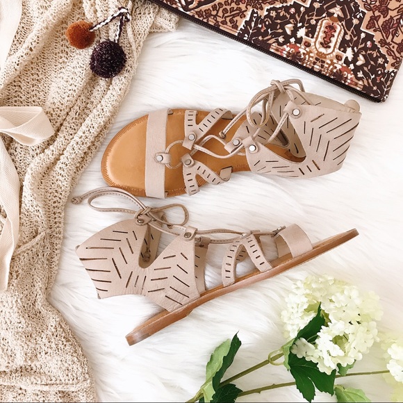 Dolce Vita Shoes - Dolce Vita Perforated Lace-up Gladiator Sandals